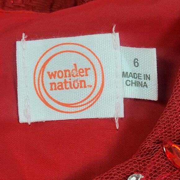 Wonder Nation Red Formal Dress Size 6 - Picture 4 of 7